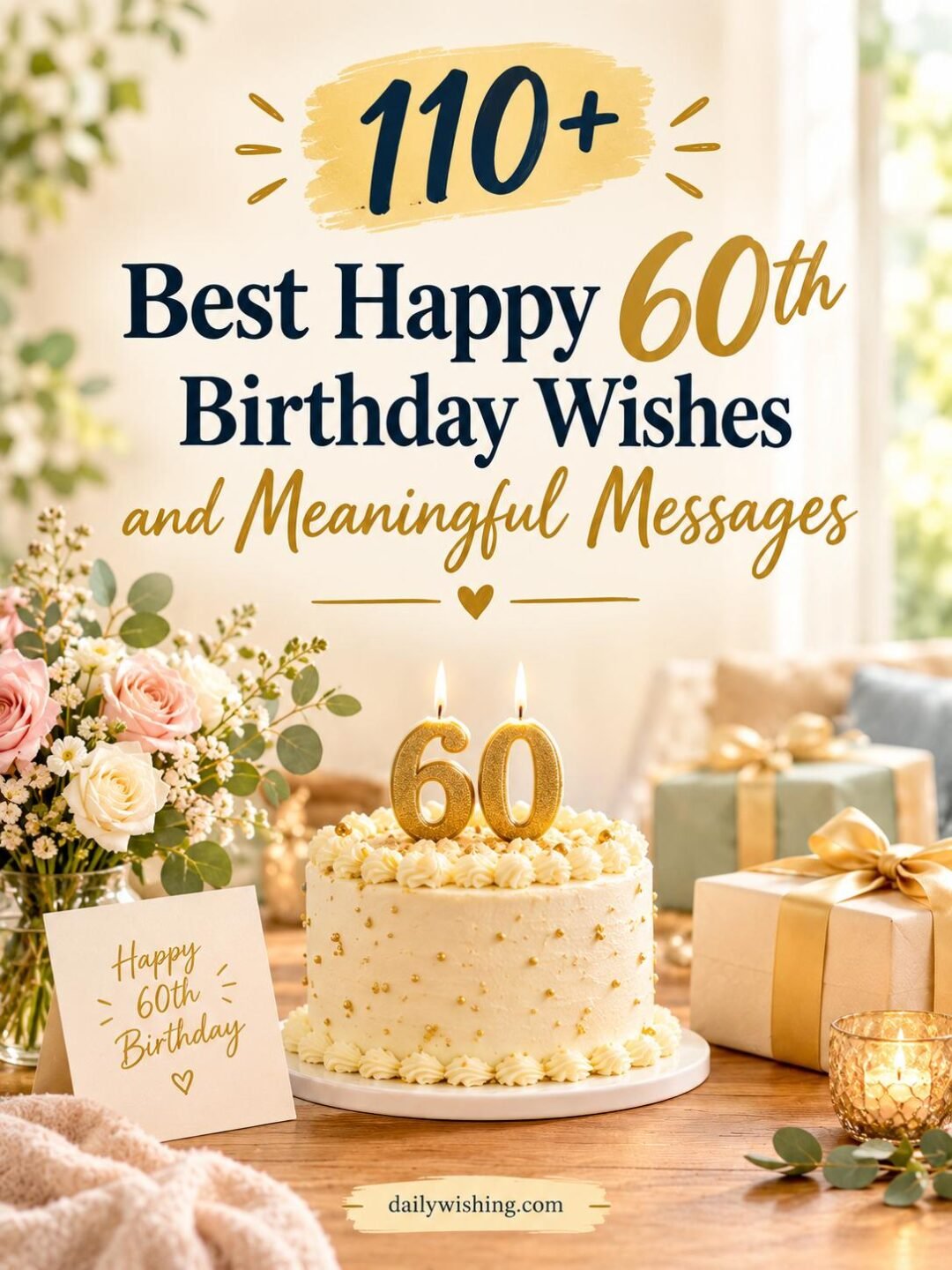 110+ Best Happy 60th Birthday Wishes and Meaningful Messages